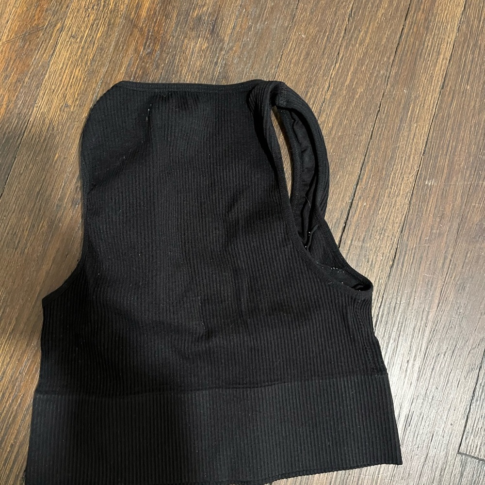Forever 21 Black Ribbed Tank Top